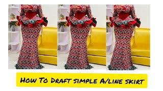 How To Draft ALine Skirt Pattern For Beginners [upl. by Red912]