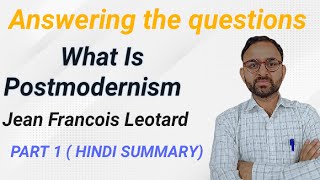 Answering The Question What Is Postmodernism  Easy Analysis By Sunder Pal Sir 🔥👍💯 [upl. by Nazay]