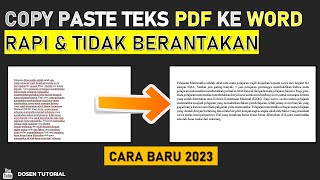 Cara Merapikan Copy Paste Teks Tulisan dari PDF ke Word agar Tidak Berantakan [upl. by Ateekram]