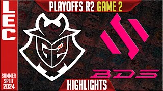 G2 vs BDS Highlights Game 2  LEC Playoffs Upper Round 2 Summer 2024  G2 Esports vs Team BDS G2 [upl. by Yearwood]