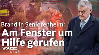 Großbrand in Seniorenheim in BedburgHau Vier Tote und mehrere Verletzte  WDR aktuell [upl. by Lavoie913]