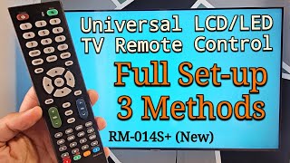 Universal LCDLED Tv Remote Control Settings  RM014S New Full Setup Manual Connect to Tv [upl. by Arocal]