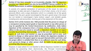 Exportation Procedure Under Customs Act Sections 39 to 51  Importation and Exportation of Goods [upl. by Kcirdef]