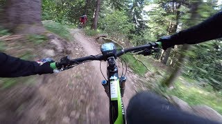 Macht EMTB Spaß Selbstversuch auf dem neuen Uphill Flow Trail im Bikepark Geisskopf mit Ebike [upl. by Anelec]