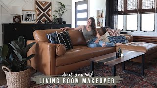 DIY SMALL LIVING ROOM MAKEOVER [upl. by Nylle]