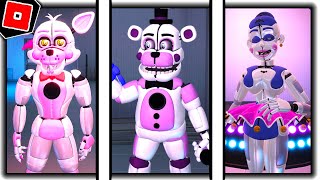 How to get ALL 3 NEW SISTER LOCATION SECRET CHARACTERS in FREDBEARS MEGA ROLEPLAY  Roblox [upl. by Hobey126]