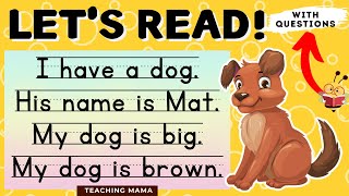 Lets Read  Reading Comprehension  Kinder and Grade 1  Teaching Mama [upl. by Chico]