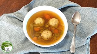 Traditional Matzo Ball Soup  Easy amp Vegan Matzo Ball Soup Recipe [upl. by Neelhsa570]