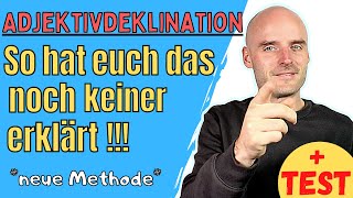 Adjektivdeklination einfach gemacht  Neue Methode  Deutsch lernen [upl. by Eaton548]