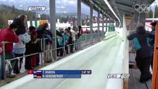 Geisenberger  Womens Luge Singles  Vancouver 2010 Winter Olympic Games [upl. by Fotzsyzrk]