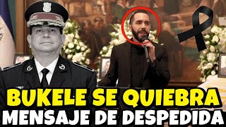 NAYIB BUKELE llora desconsoladamente en cadena nacional ante ataúdes de los héroes salvadoreños [upl. by Colfin]