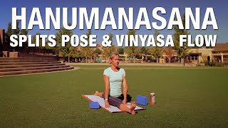 Hanumanasana  Splits Pose amp Yoga Flow Class  Five Parks Yoga [upl. by Elodia]