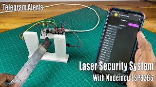 How to make a Laser protection security system with ESP8266  Nodemcu ESP8266 Projects srituhobby [upl. by Dnomad806]