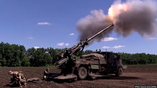 Ukrainian Army Uses New Caesar LongRange Howitzer Supplied By France [upl. by Labors]