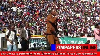 Soul Jah Love performing at the Zimbabwe Defence Forces Day celebrations [upl. by Dnomayd108]