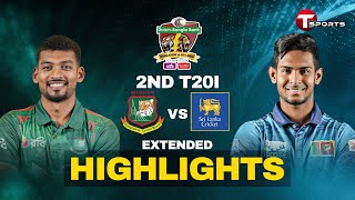 Extended Highlights  Bangladesh vs Srilanka  2nd T20I  T Sports [upl. by Aennil96]