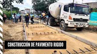 Proceso Constructivo de un Pavimento Rígido⛏🚧  Como se Realiza  Construcción en Zonas Urbanas [upl. by Anitnatsnok]