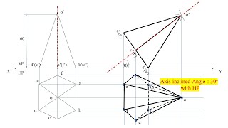 Projection of Solids  Hexagonal Pyramid  Easy Shortcuts  Engineering Graphics  EG  Tamil [upl. by Zoie]