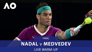 LIVE Nadal v Medvedev WarmUp Rod Laver Arena  Australian Open 2022 [upl. by Burkhard]