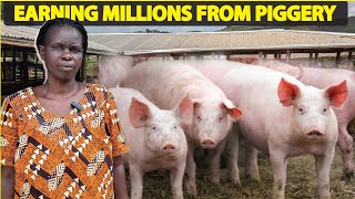 How she became a Millionaire farmer in UGANDA from A Successful Pig Farm on a Small land amp Capital [upl. by Ling]