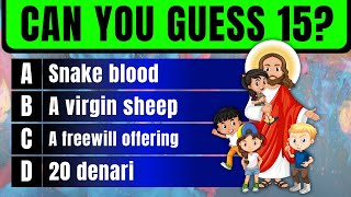 The Ultimate BIBLE QUIZ 🤔  3 levels 15 questions  Bible Quiz [upl. by Ettelracs]