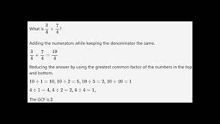 Addition and Subtraction of Fractions with Like Denominators [upl. by Nerro]