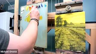 Painting Oil paints over Acrylics using transparent glazes [upl. by Anabahs]