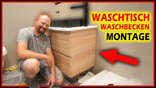 Anleitung Waschtisch amp Waschbecken montieren  DIY Badezimmer  Home Build Solution [upl. by Anahsek261]