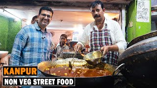 FASTEST Roti Maker of India I Kanpur Chamanganj Non Veg Street Food Walk l IshtukababkormaBiryani [upl. by Dickerson]