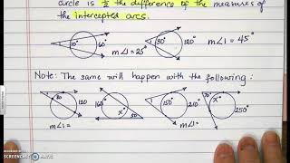 Angles Formed by Secants and Tangents [upl. by Annuahsal678]