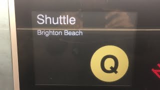 BMT Brighton Line R160B Q Shuttle Train Ride from Coney Island to Brighton Beach [upl. by Ibmab680]