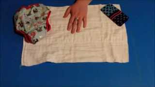 How to fold pad fold Prefold Tutorial [upl. by Cecilius678]