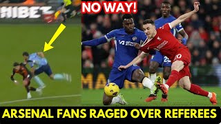 Arsenal fans RAGE over Chelsea Player escaping a red card identical to Saliba [upl. by Birkner]