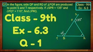 Class  9th Ex  63 Q 1 Lines and Angles Maths NCERT CBSE [upl. by Eirrab104]