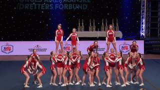 Norgesmesterskapet i Cheerleading 2017 Junior Cheer All Girl Elite Viqueens Amazing dag 2 [upl. by Louanna]