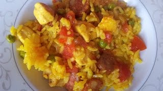 Chicken Paella With Chorizo [upl. by Adnert78]