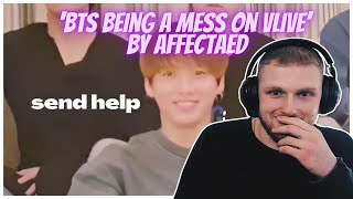 BTS being a mess on vlive Reaction Them together is truly a mess Haha [upl. by Goober]