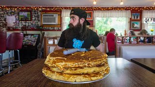 OVER 1000 PEOPLE HAVE FAILED THIS PANCAKE CHALLENGE IN VERMONT  BeardMeatsFood [upl. by Llewellyn]