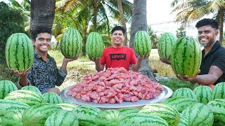 WATERMELON CHICKEN BIRYANI  Yummy Watermelon Dum Biryani Recipe  Village food [upl. by Perrin]