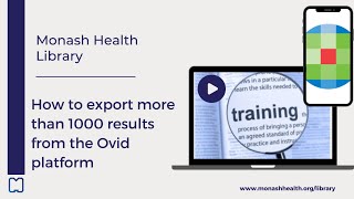 How to export more than 1000 results from Ovid [upl. by Esenej]