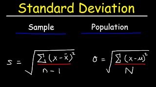 Standard Deviation Formula Statistics Variance Sample and Population Mean [upl. by Sylas]