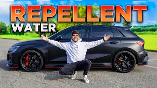 HOW I MADE MY AUDI RS3 WATER REPELLENT 💦😍 [upl. by Moshell]