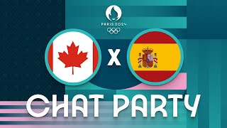 Canada v Spain  Mens Olympic Basketball Tournament Paris 2024  Chat Party ⚡🏀 [upl. by Georgeta]