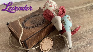 PDF Instructions for lavender mouse with wooden box and tag Make someone happy with a gift [upl. by Aretta]