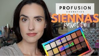 Profusion SIENNAS Palette  Swatches Tutorial  What I Would Change [upl. by Nwahsirhc444]