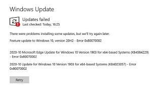 How To Fix Windows Update Error 0x80070002 on Windows 1110 [upl. by Zebulen592]