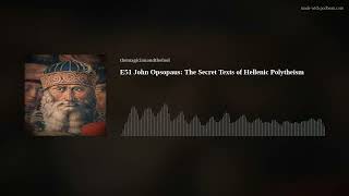 E51 John Opsopaus The Secret Texts of Hellenic Polytheism [upl. by Alyekahs]