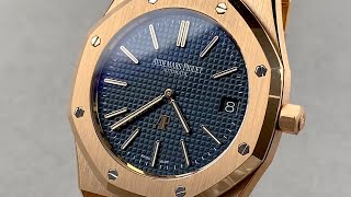 Audemars Piguet Royal Oak quotJumboquot ExtraThin 15202OROO1240OR01 Audemars Piguet Watch Review [upl. by Christianna576]