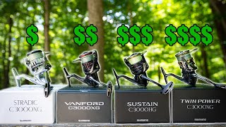 Shimano Reel Comparison Which Reel Should You Buy Stradic FL Vanford Sustain FJ Twin Power FD [upl. by Kerred]