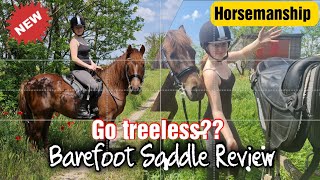 Barefoot treeless saddle review Horse riding in Hungary With Scarlet Peate [upl. by Vallery]